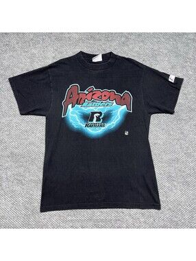 Vintage 90S Logo Athletic Arizona Rattlers Lightning T-Shirt Medium RARE MENS